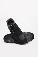Load image into Gallery viewer, Black Rugged-Sole Panel Sneakers for Men | Wessi
