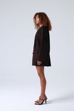 Load image into Gallery viewer, Broadway Monica Double-Breasted Virgin Wool Blazer in Dark Coffee
