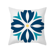 Load image into Gallery viewer, Ethnic Floral Patterns Sofa Cushion Cases Nordic Geometric Simple Blue Modern Decorative Throw Pillow Case Cushion Case For Room Bedroom Pillows Case Bohemian Decor Home Pillows 45x45CM
