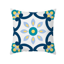 Load image into Gallery viewer, Ethnic Floral Patterns Sofa Cushion Cases Nordic Geometric Simple Blue Modern Decorative Throw Pillow Case Cushion Case For Room Bedroom Pillows Case Bohemian Decor Home Pillows 45x45CM
