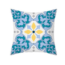Load image into Gallery viewer, Ethnic Floral Patterns Sofa Cushion Cases Nordic Geometric Simple Blue Modern Decorative Throw Pillow Case Cushion Case For Room Bedroom Pillows Case Bohemian Decor Home Pillows 45x45CM
