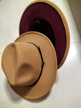 Load image into Gallery viewer, Stylish Fedora Hat - Trendy Color-Blocked Wool Design for a Chic Look
