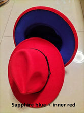 Load image into Gallery viewer, Stylish Fedora Hat - Trendy Color-Blocked Wool Design for a Chic Look
