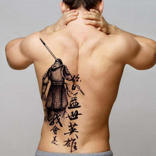 Load image into Gallery viewer, Extra Large Back Temporary Lion Tatoo Sticker Waterproof Black Luxury Big Modern  Design For Mens
