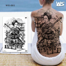 Load image into Gallery viewer, Extra Large Back Temporary Lion Tatoo Sticker Waterproof Black Luxury Big Modern  Design For Mens
