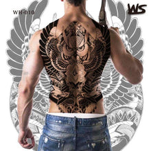 Load image into Gallery viewer, Extra Large Back Temporary Lion Tatoo Sticker Waterproof Black Luxury Big Modern  Design For Mens
