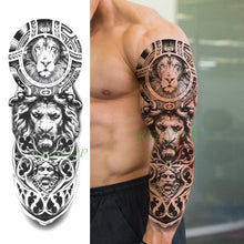 Load image into Gallery viewer, Extra Large Full Arm Leg Body Hand Waterproof Fake Tattoo Stickers Temporary Realistic Black Modern Mens Tattoo
