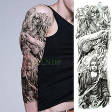 Load image into Gallery viewer, Extra Large Full Arm Leg Body Hand Waterproof Fake Tattoo Stickers Temporary Realistic Black Modern Mens Tattoo
