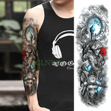 Load image into Gallery viewer, Extra Large Full Arm Leg Body Hand Waterproof Fake Tattoo Stickers Temporary Realistic Black Modern Mens Tattoo
