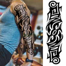 Load image into Gallery viewer, Extra Large Full Arm Leg Body Hand Waterproof Fake Tattoo Stickers Temporary Realistic Black Modern Mens Tattoo
