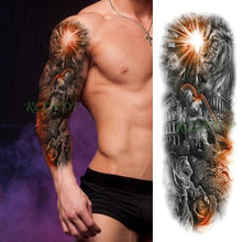 Load image into Gallery viewer, Extra Large Full Arm Leg Body Hand Waterproof Fake Tattoo Stickers Temporary Realistic Black Modern Mens Tattoo
