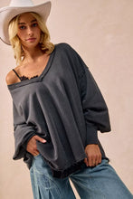 Load image into Gallery viewer, BiBi Mineral Washed French Terry Oversized Sweatshirt

