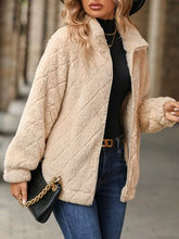 Load image into Gallery viewer, Women's Fuzzy Zip-Up Jacket with Pockets – Soft &amp; Cozy Long Sleeve Outerwear

