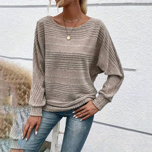 Load image into Gallery viewer, Women’s Textured Round-Neck Long-Sleeve Pullover
