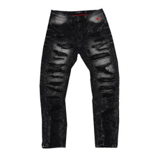 Load image into Gallery viewer, F1734 Frost All Over Shredded Jeans - Black Wash
