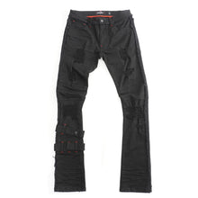Load image into Gallery viewer, F1779 Shredded Stack Jeans - Black/Black
