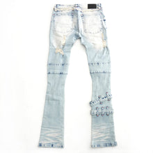 Load image into Gallery viewer, F1779 Shredded Stack Jeans - Light Wash
