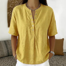 Load image into Gallery viewer, Women's Solid Color Loose-Fit Short-Sleeve Pullover Top
