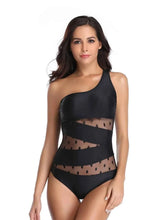 Load image into Gallery viewer, One Shoulder Polka Dot : One-Piece Swimwear
