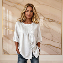 Load image into Gallery viewer, Women's Lace-Up Button Shirt
