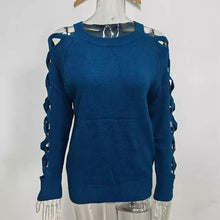 Load image into Gallery viewer, Women's Casual Long Sleeve Hollow Out Sweater
