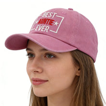 Load image into Gallery viewer, Best Auntle Ever Adjustable Wash Cotton Baseball Cap
