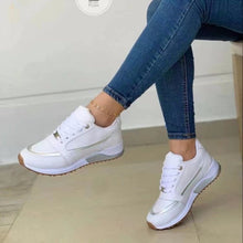 Load image into Gallery viewer, Casual Lace-up Flat Shoes Women Shallow Round Toe Sports Walking Sneakers
