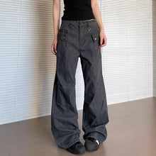 Load image into Gallery viewer, Women’s Straight Leg Slightly Flared Washed Casual Pants
