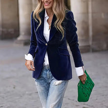 Load image into Gallery viewer, Women’s Slim-Fit Notch-Lapel Blazer
