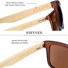 Load image into Gallery viewer, Polarized Bamboo Elegant Wood Sunglasses for Men and Women in Famous Retro Classic Style  Design With UV400 Protection
