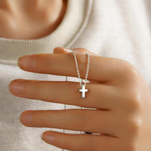 Load image into Gallery viewer, Elegant 14K Gold Plated Cross Necklace — Durable, Hypoallergenic &amp; Timeless
