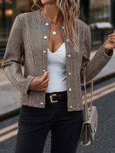 Load image into Gallery viewer, Women's Herringbone Double-Breasted Slim Jacket
