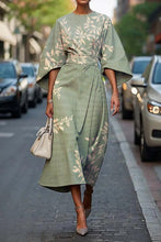 Load image into Gallery viewer, Geometric Print Batwing Sleeve Flowy Maxi Dress – 12 Styles, XS–XXXL
