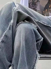 Load image into Gallery viewer, Men's Raw Hem Wide Leg Jeans

