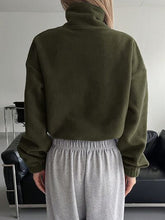 Load image into Gallery viewer, Stylish Zip-Up Long Sleeve Cropped Jacket Trendy &amp; Lightweight Outerwear for a Chic Look
