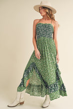 Load image into Gallery viewer, Ditsy Floral Ruffled Hem Maxi Cami Dress For Women –Romantic Floral Print, Flowy Maxi Length, Feminine &amp; Elegant Design for Casual &amp; Special Occasions
