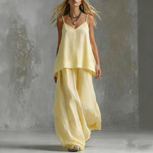 Load image into Gallery viewer, Women's Sleeveless Elegant Pantsuit – Off-Shoulder 2-Piece Suit Set
