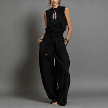 Load image into Gallery viewer, Women's Sleeveless High-Waist Wide-Leg Pleated Jumpsuit
