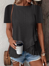 Load image into Gallery viewer, Women’s Casual Solid Color Short Sleeve Crew Neck Top
