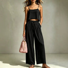 Load image into Gallery viewer, Women's Camisole &amp; Wide-Leg Pants Two-Piece Set – Casual Summer
