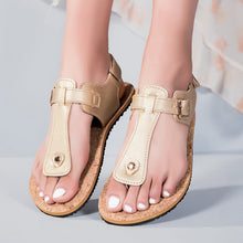 Load image into Gallery viewer, Cowhide Buckle Strap Sandals – Sheepskin Lined Non-Slip
