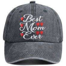 Load image into Gallery viewer, Best Mom Ever Adjustable Embroidered Wash Cotton Cap
