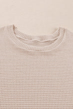 Load image into Gallery viewer, Beige Faux Two Piece Knit Patchwork Floral Plus Size Top
