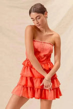 Load image into Gallery viewer, Strapless Ruffle Layered : Cheer Up Dress
