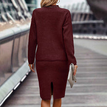Load image into Gallery viewer, Women's Two Piece Set - Pullover Sweater &amp; Bodycon Skirt Cozy Outfit
