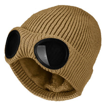 Load image into Gallery viewer, Wool Knit Hat with Windproof Glasses &amp; Ear Protection
