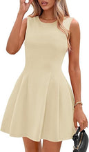 Load image into Gallery viewer, Sleeveless Solid Color Pleated Dress | Flared Midi Casual
