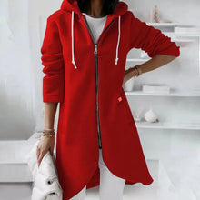 Load image into Gallery viewer, Street Zip Hooded Velvet-Lined Sweatshirt Women | Cozy Streetwear
