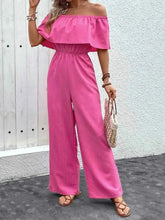 Load image into Gallery viewer, Perfee Off-Shoulder : Wide Leg Jumpsuit
