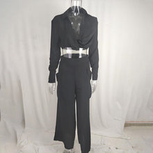 Load image into Gallery viewer, Women's Plus Size Wide Leg Elegant Pant Set
